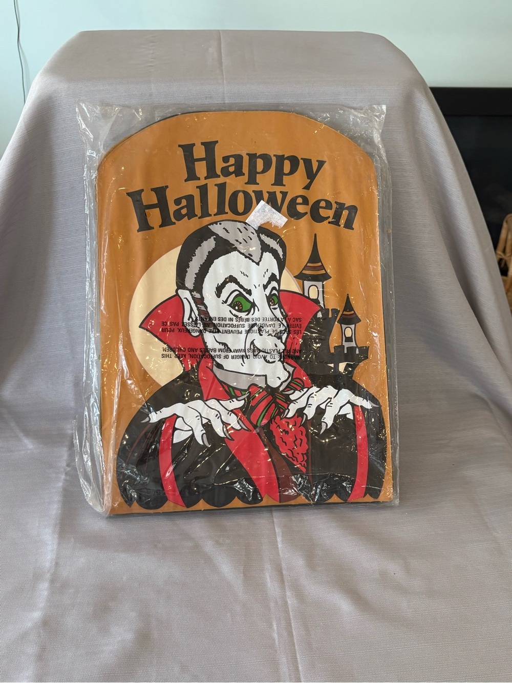 Vintage Brand New Happy Halloween Vampire Lawn Sign